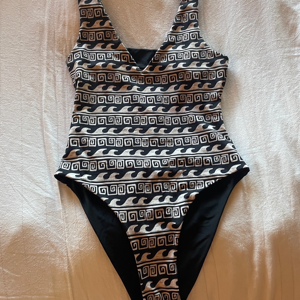 Stylish SaltedAU Black and White One Piece Swimsuit